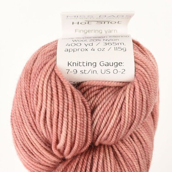 Miss Babs Hot Shot Fingering Yarn Superwash Merino Wool Nylon Blend Dark Adobe - Picture 3 of 4